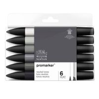 Winsor & Newton Promarker Pack of 6 Neutral Tones