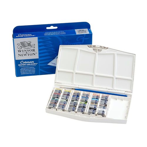 Image of Winsor & Newton Cotman 24 Half Pan Painting PLUS Set