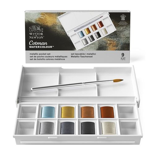 Image of Winsor & Newton Cotman Watercolour Metallic Pocket Set