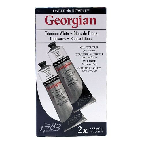 Image of Daler Rowney Georgian Oil Colour 2 x 225ml Titanium White