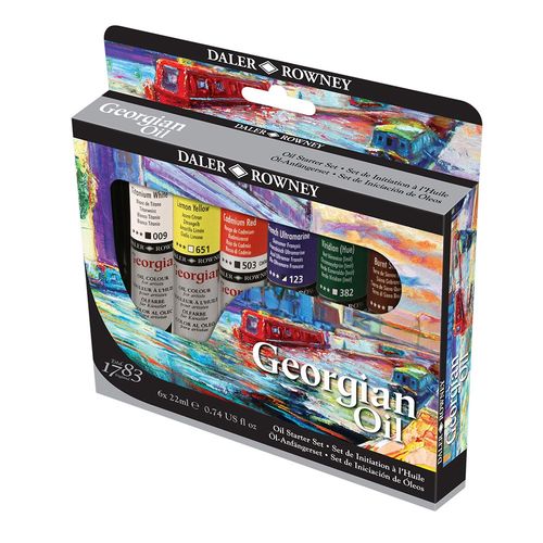 Image of Daler Rowney Georgian Oil Colour Starter Set 6 x 22ml