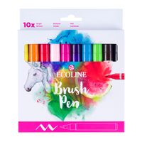 Ecoline Brush Pens - Set of 10 Bright Colours