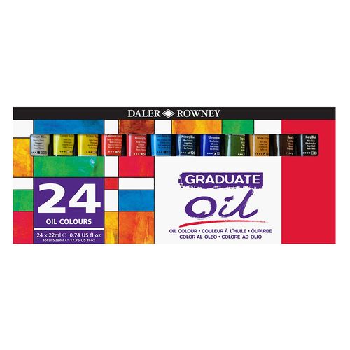 Image of Daler Rowney Graduate Oil Paint Set 24 x 22ml