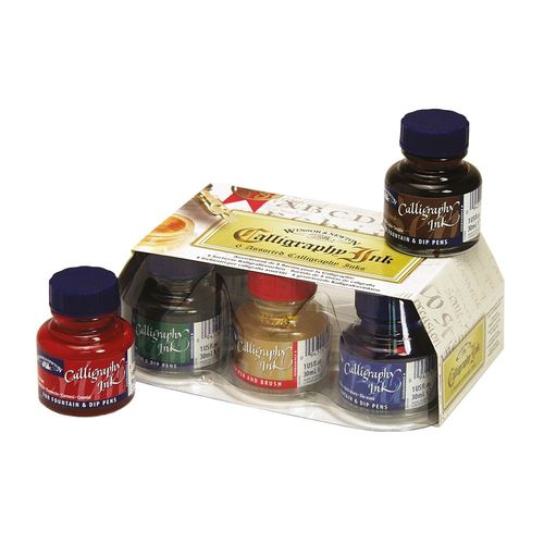 Image of Winsor & Newton 6 Assorted Calligraphy Ink Set