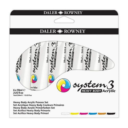 Image of Daler Rowney System 3 Heavy Body 6 x 59ml Starter Set