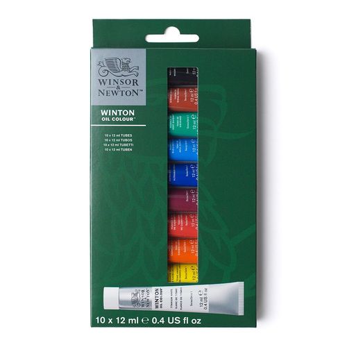 Image of Winsor & Newton Winton Oil Paint 10 x 12ml Tube Set