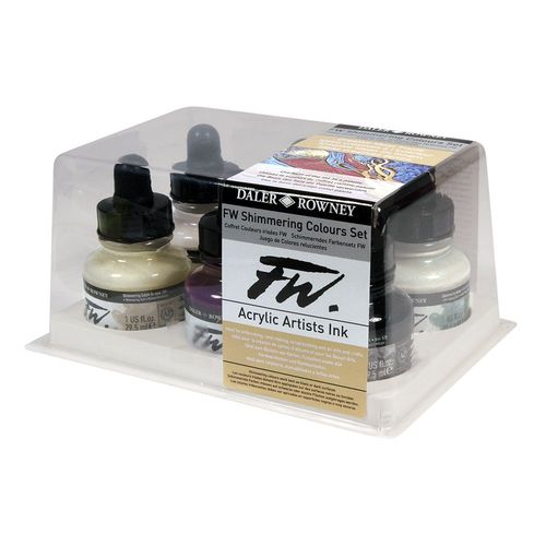 Image of Daler Rowney FW Shimmering Ink Set