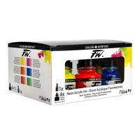 Daler Rowney FW (Fluorescent) Neon Ink Set