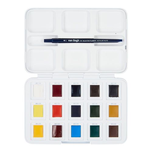 Image of Royal Talens Van Gogh Watercolour Pocket Box of Basic Colours