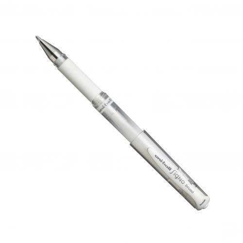 Uni-ball UM-153 Signo Broad Gel Rollerball Pen WHITE UM-153