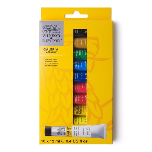 Image of Winsor & Newton Galeria Acrylic Paint 10 x 12ml Tube Set