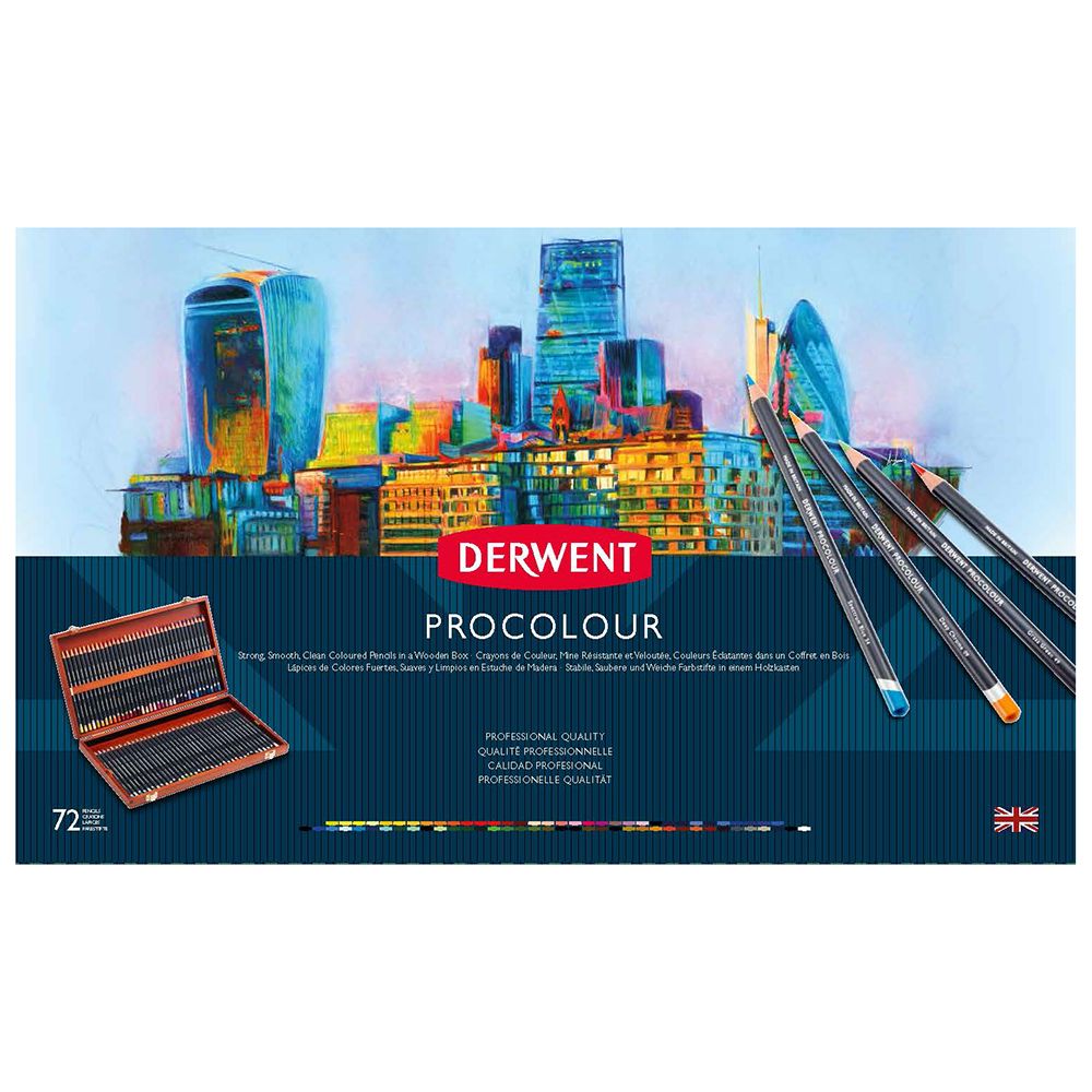 Derwent Procolour 72 Wooden Box Set | Bromleys Art Supplies