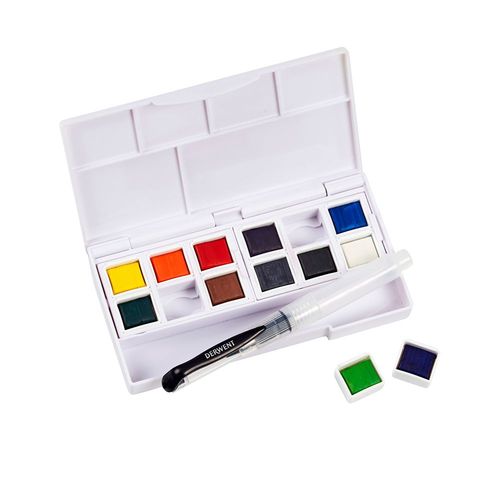 Image of Derwent Watercolour Paint Pan Set of 12