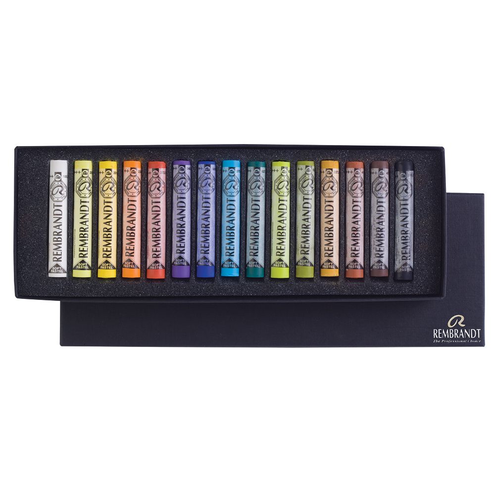 Rembrandt Soft Pastels 15色セット 木箱入り Rembrandt Soft Pastels - Starter Set (15 Whole Pastels) | Bromleys