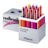 Karin Realbrush PRO Brush Pen Flower Colours Set of 12
