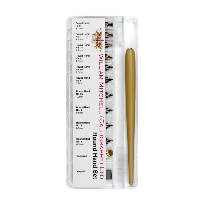Kit Caligrafia Profissional Penas Scroll William Mitchell - Fruto De Arte