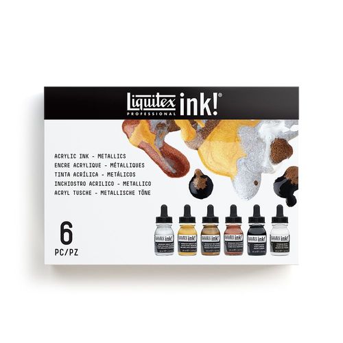 Image of Liquitex Professional Acrylic Ink - Iridescent Metallic Set