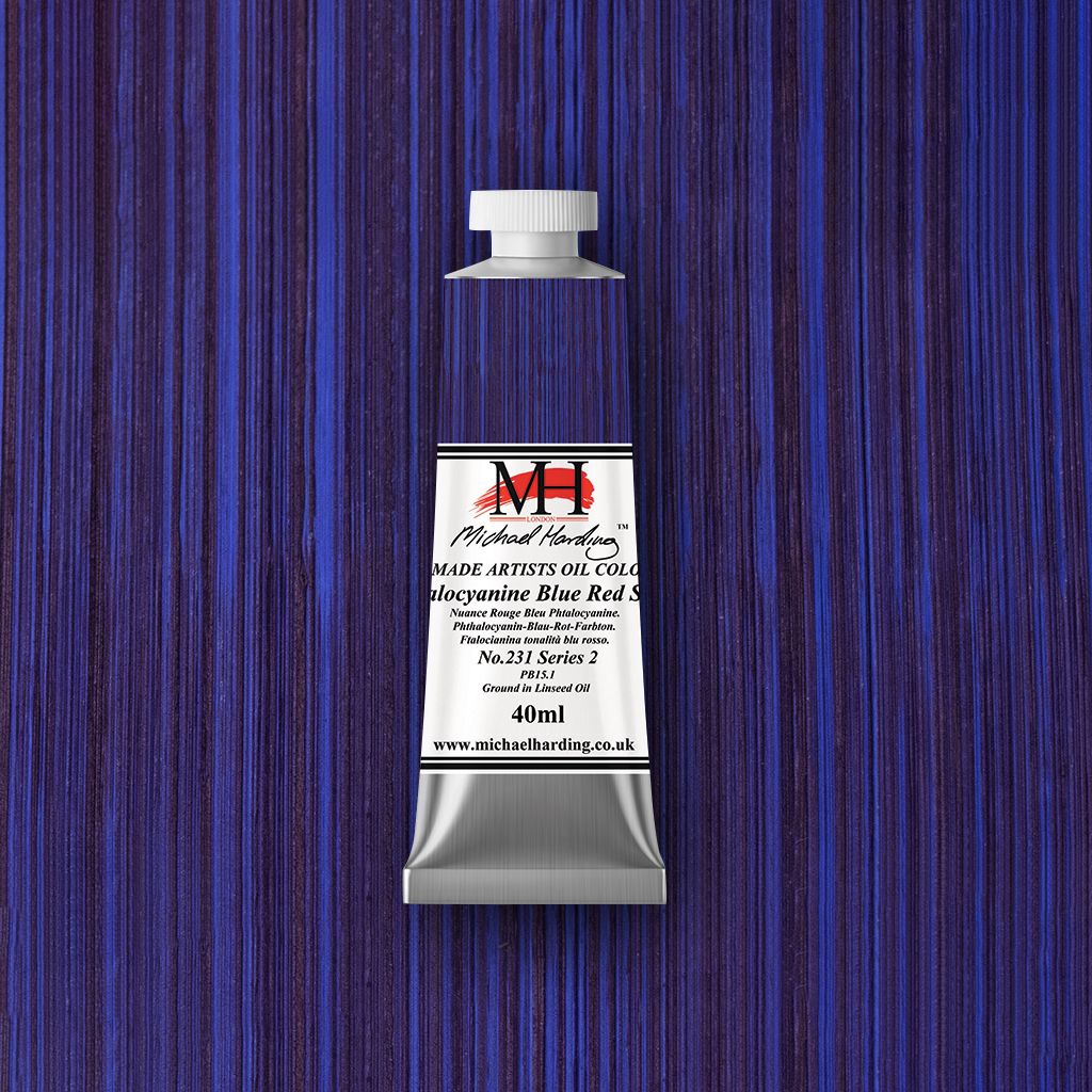 Michael Harding Artists Oil Paint 40ml Phthalo Blue Red Shade