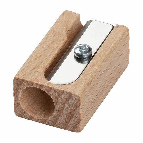 Image of M&R Natural Beechwood Single Hole Pencil Sharpener