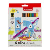 Bruynzeel Triple Colour Pencils Set of 12