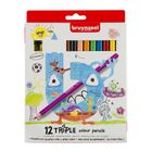 Thumbnail 1 of Bruynzeel Triple Colour Pencils Set of 12