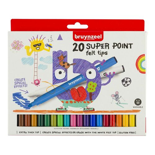 Image of Bruynzeel Super Point Felt Tips Set of 20