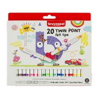 Bruynzeel 20 Twin Point Felt Tip Pens