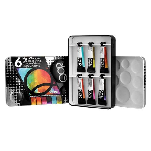 Image of QOR Watercolour High Chroma Colours Set 6 x 5ml Tubes