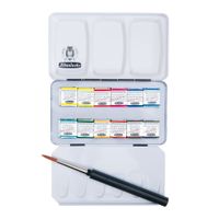 Schmincke Horadam Aquarell Artists 12 Small Pan & Brush Set