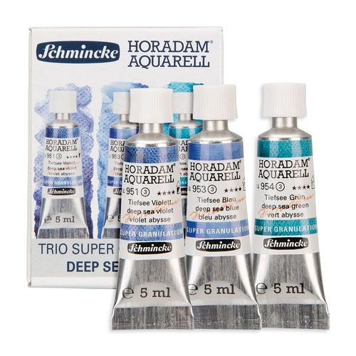 Image of Schmincke Horadam Aquarell Super Granulating Deep Sea Set 3 x 5ml