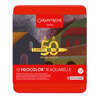 Caran d’Ache Neocolor II Aquarelle Watersoluble Wax Pastel Set of 10 Dark Colours