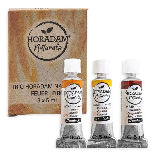 Image of Schmincke Horadam Naturals Watercolour Paint Fire Trio Set 3 x 5ml