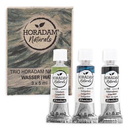 Image of Schmincke Horadam Naturals Watercolour Paint Water Trio Set 3 x 5ml