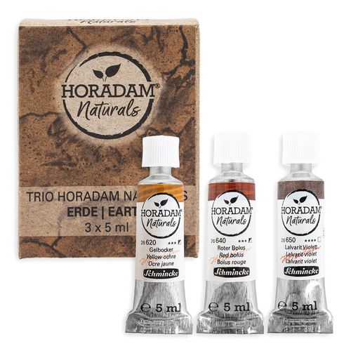 Image of Schmincke Horadam Naturals Watercolour Paint Earth Trio Set 3 x 5ml