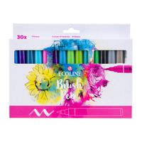 Ecoline Brush Pens - Set of 30 Primary Colours