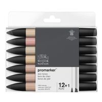 Winsor & Newton Promarker Pack of 12 Skin Tones