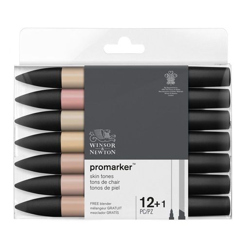 Image of Winsor & Newton Promarker Pack of 12 Skin Tones