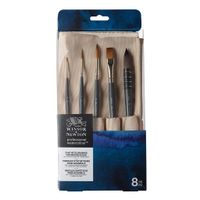 Winsor & Newton Professional Watercolour Synthetic Brush Roll 8 Piece Set