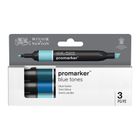 Thumbnail 2 of Winsor & Newton Promarker 3 Blue Tones Set