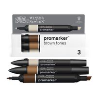 Winsor & Newton Promarker 3 Brown Tones Set