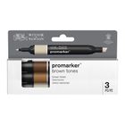 Thumbnail 2 of Winsor & Newton Promarker 3 Brown Tones Set
