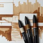 Thumbnail 4 of Winsor & Newton Promarker 3 Brown Tones Set