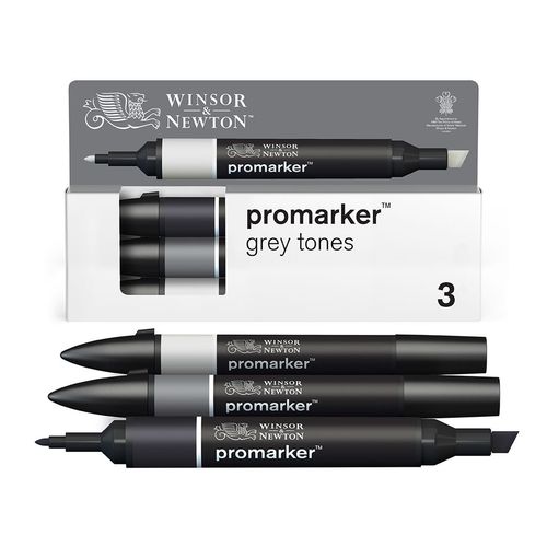 Image of Winsor & Newton Promarker 3 Grey Tones Set