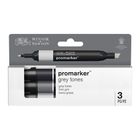 Thumbnail 2 of Winsor & Newton Promarker 3 Grey Tones Set