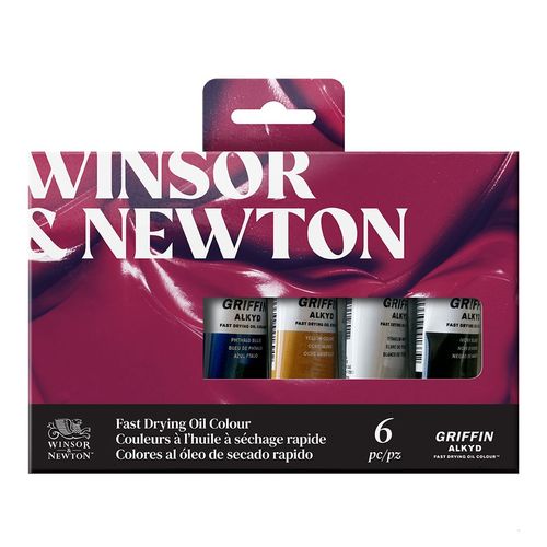 Image of Winsor & Newton Griffin Alkyd Fast Drying Oil Colour 6 x 37ml Set