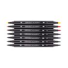 Thumbnail 2 of Derwent Academy Twin-Tip Brush Markers Set of 8