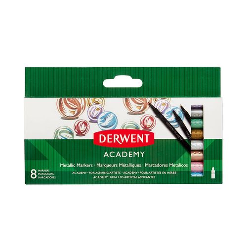 Image of Derwent Academy Metallic Markers Set of 8