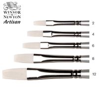 Winsor & Newton Artisan Brushes - FLAT - Long Handle