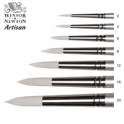 Image of Winsor & Newton Artisan Brushes - ROUND - Long Handle