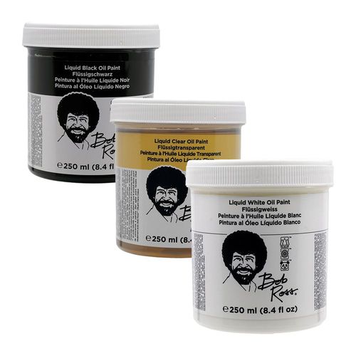 Image of Bob Ross Base Coats (Liquid White,Clear,Black)